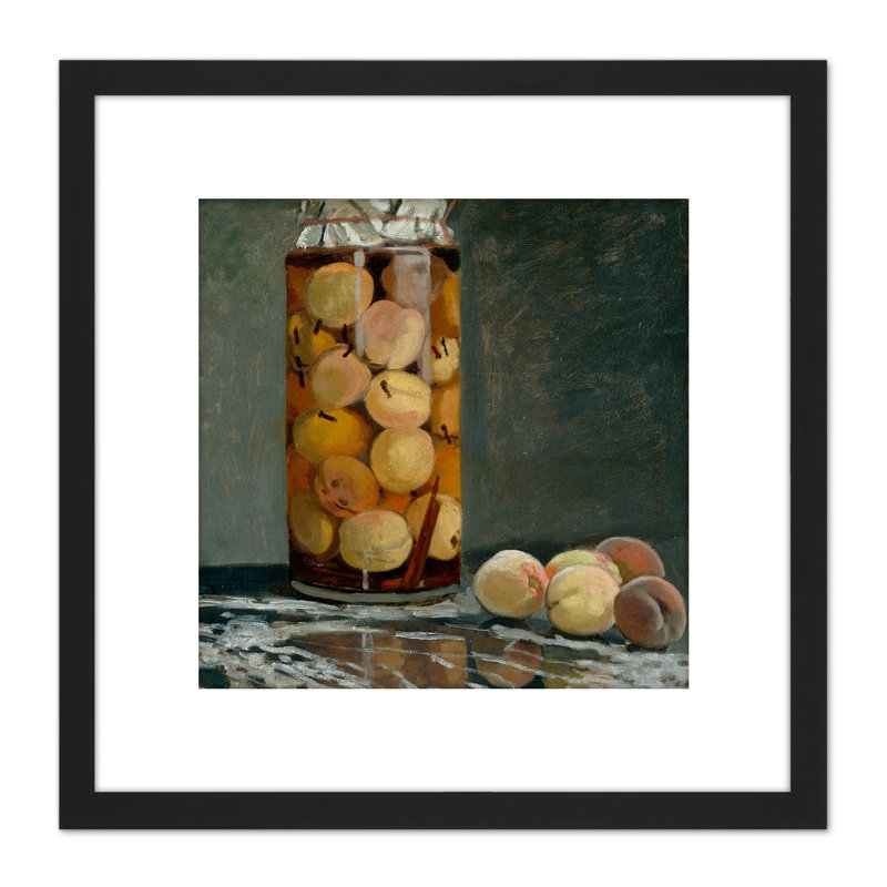 Claude Monet Jar Of Peaches by Claude Monet - Single Picture Frame Painting