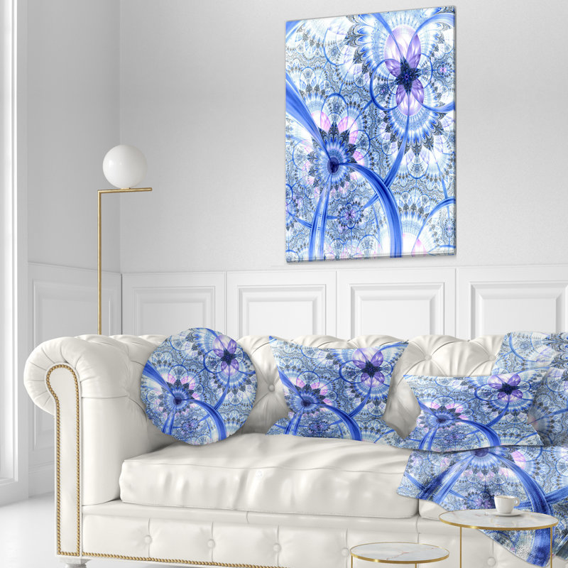 Coussin lombaire à motif floral fractal