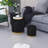 15.4" Velvet Round Upholstered Pouf Ottoman (Set of 2) Simple Chair Foot Stool-978152672