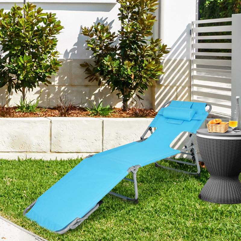Ensemble de 2 chaises longues de plage Arlmont & Co., Bleu, 1