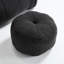 Pouf poire en chenille noire avec repose-pieds pour adultes - Grand fauteuil inclinable en mousse à mémoire de forme-261219410