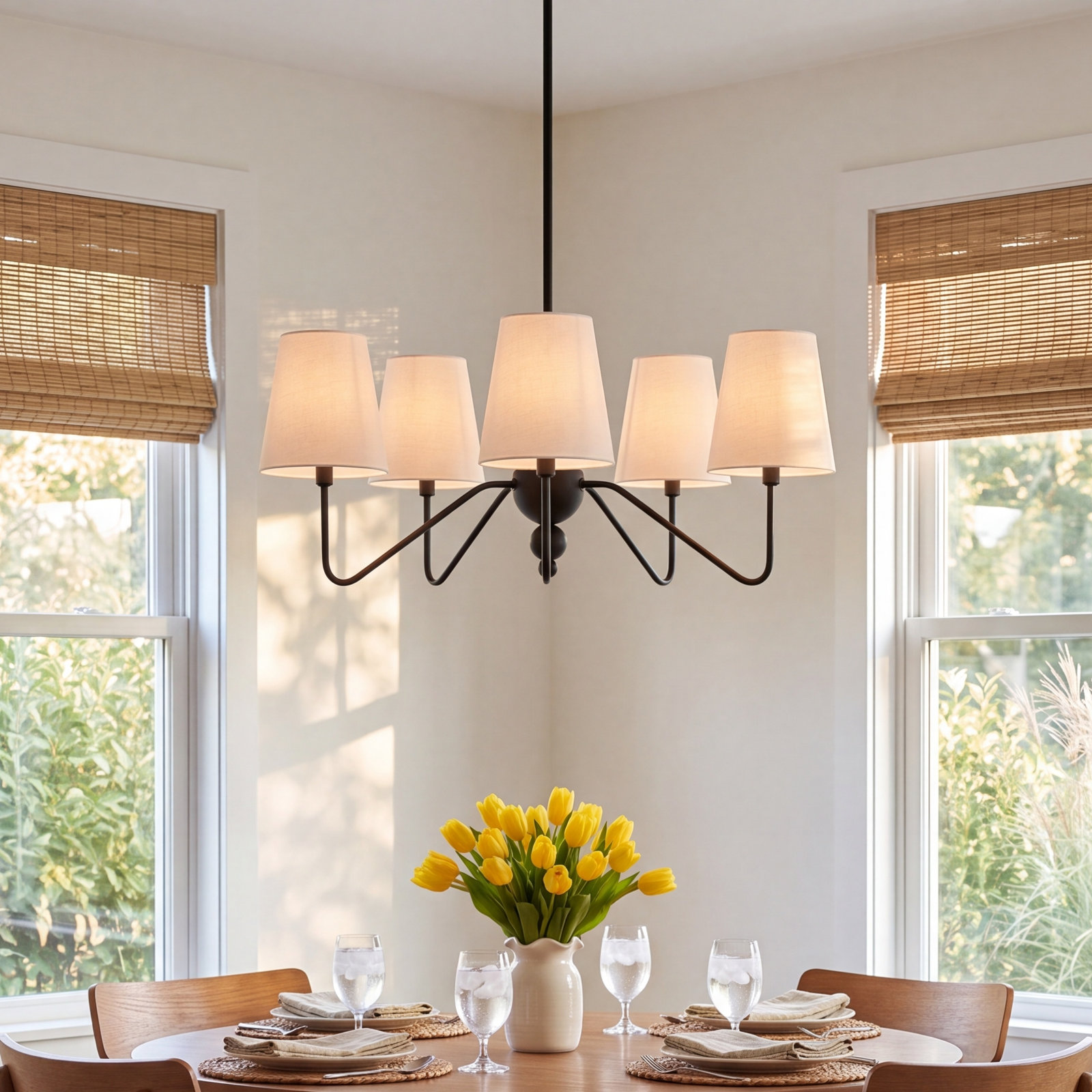 Jaya 5-Light Chandelier, Black