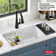 DELTA Everest™ 29" L Granite Composite Workstation Kitchen Sink Undermount Single Bowl with WorkFlow™ Ledge