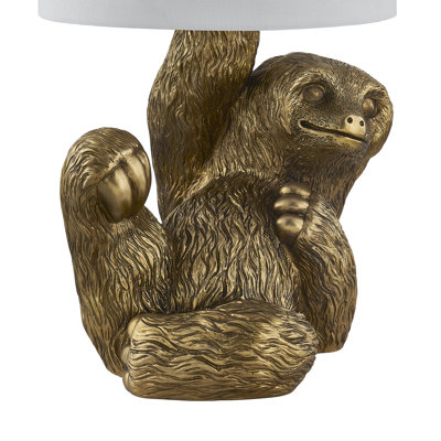 22" Resin Sloth Table Lamp With Shade