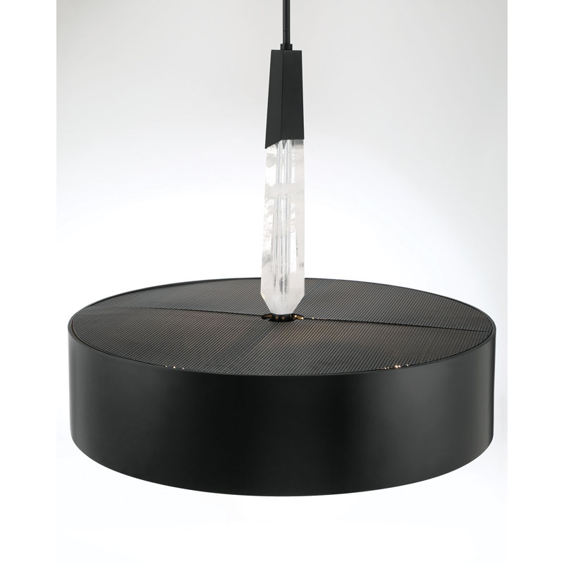 Alheide 1 - Light LED Drum Pendant, Black