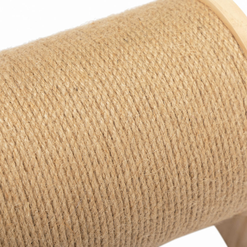 Grattoir en bois pour chat, grattoir rotatif à 360 degrés avec clochettes pour chats d'intérieur et chatons, naturel