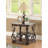 2-Shelf Glass Top End Table