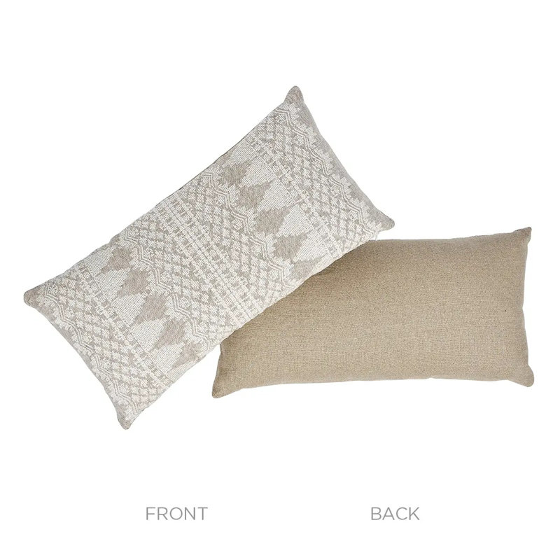Wentworth Embroidery Pillow, Natural
