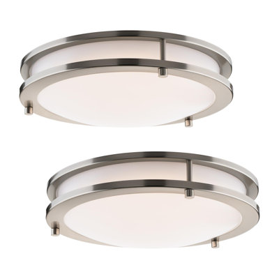 East Grove Home Builder Essential Collection LED 1100 Lumens Round Flush Mount Ceiling Light with 5-CCT Selectability 2700-3000-3500-4000-5000K 