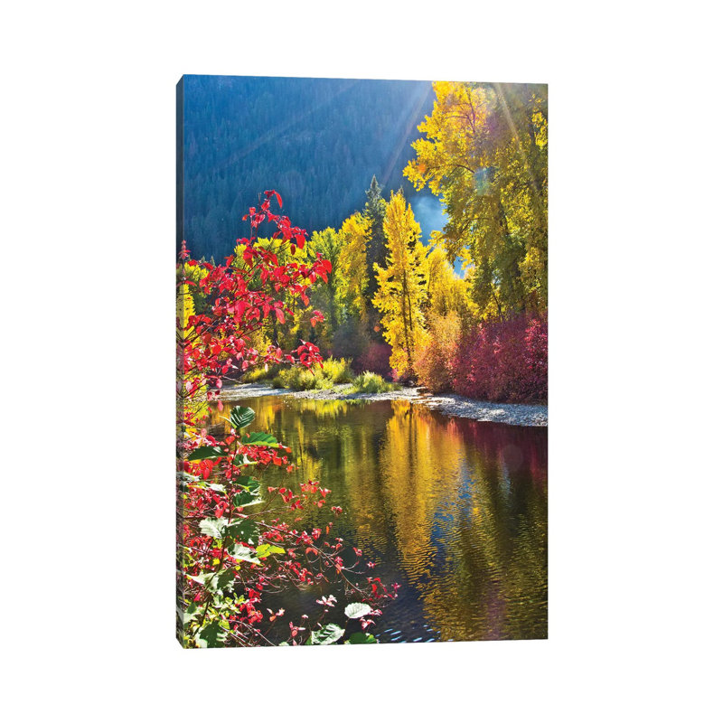 Autumn Foliage, Nason Creek Area, Wenatchee National Forest, Washington State, USA 1 Piece Wrapped Canvas Wall Art