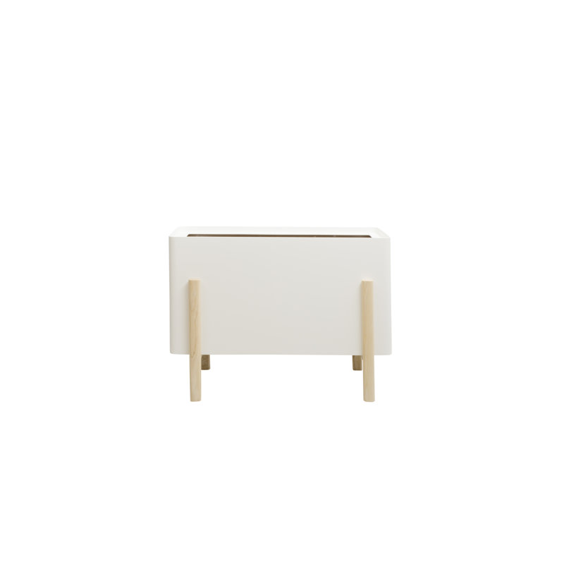 Koby Metal Planter Box, White