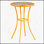 Table d'appoint d'extérieur avec plateau en mosaïque et pieds en métal, jaune