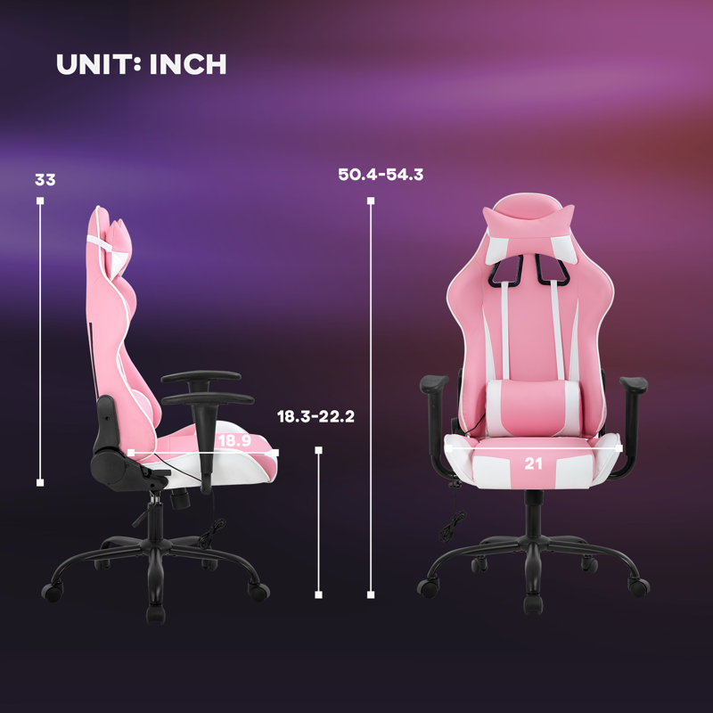 Fauteuil de jeu ergonomique, Rose