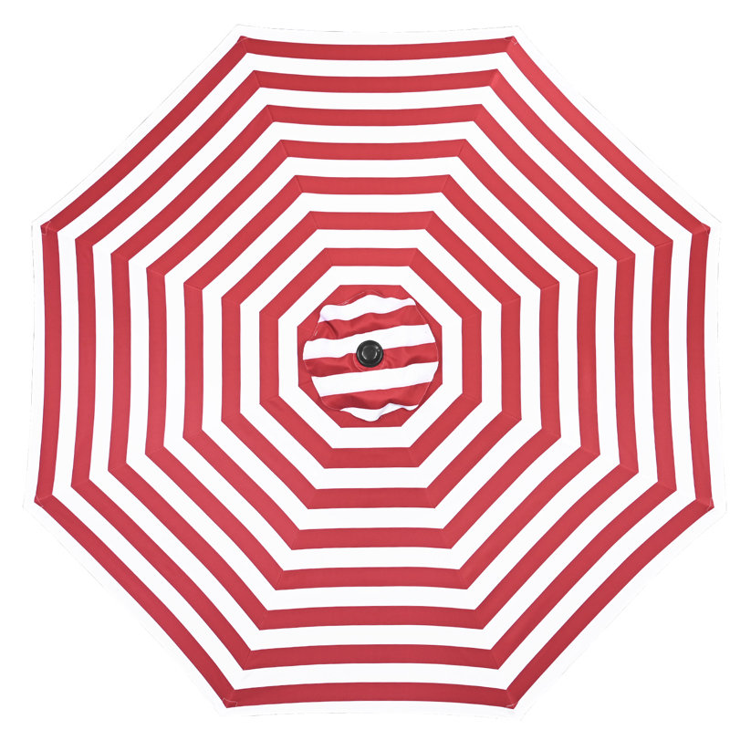 Parasol de patio pour parasol 9 pi, Rouge / blanc