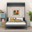 Lit escamotable double pleine grandeur avec coussin-1608104223