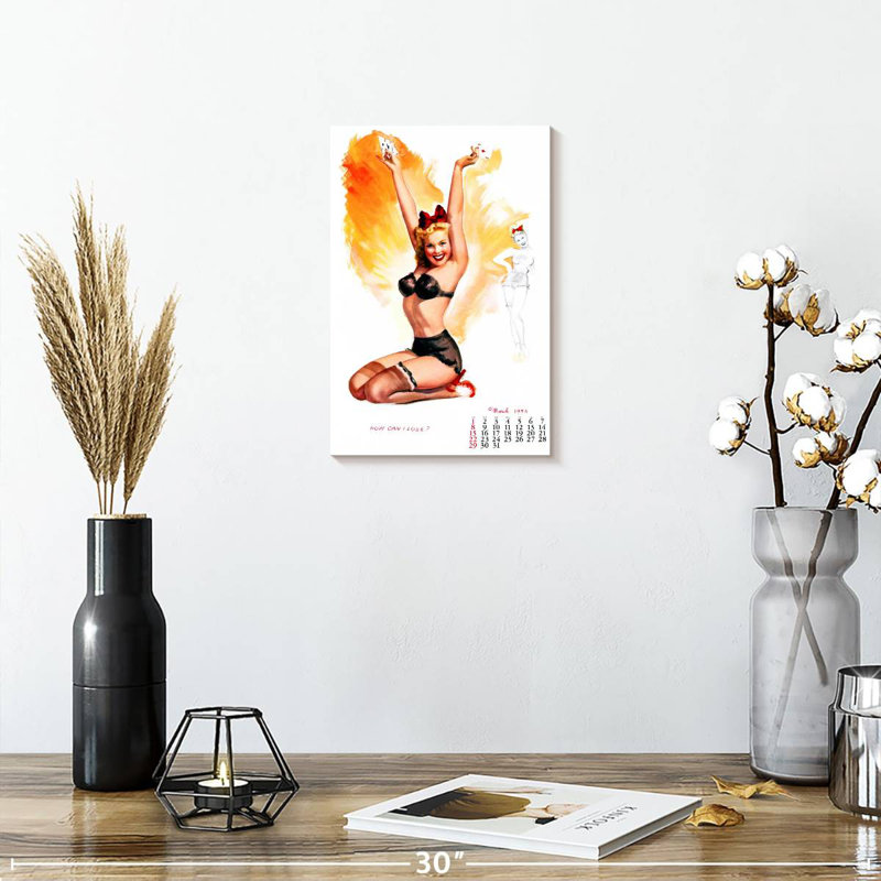 Pin-up Leisha - mars 1953, H 24 po x l 16 po