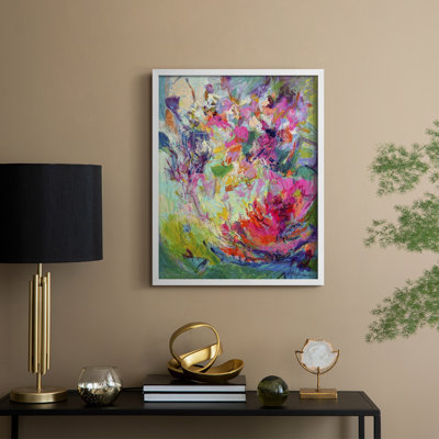Impression encadrée Bold Flourish III - bois massif