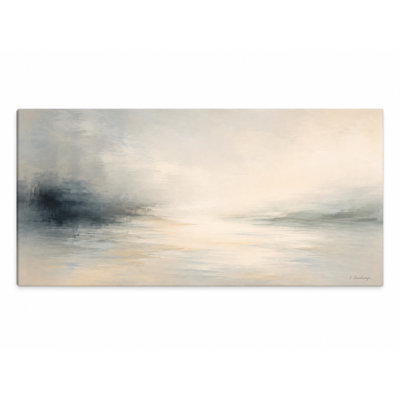«Blue Mist at Dawn», art mural sur toile panoramique