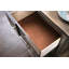 Commode de style transitionnel 1 pièce à queue d'aronde anglaise à 5 tiroirs avec roulement à billes et tiroir gris