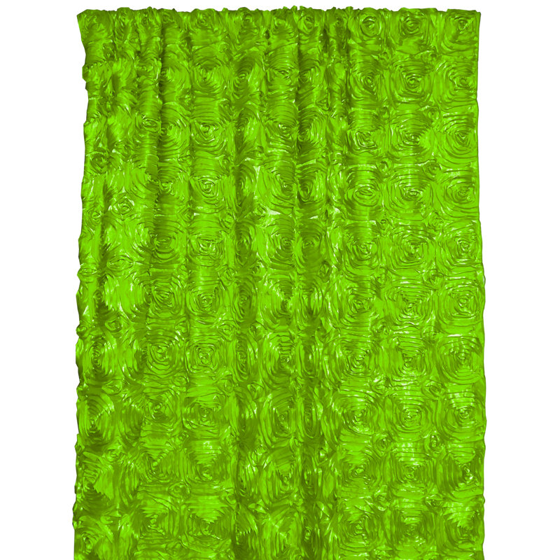 Rideau obscurcissant en polyester Pekanbaru, L 54 po x L 72 po, Vert lime