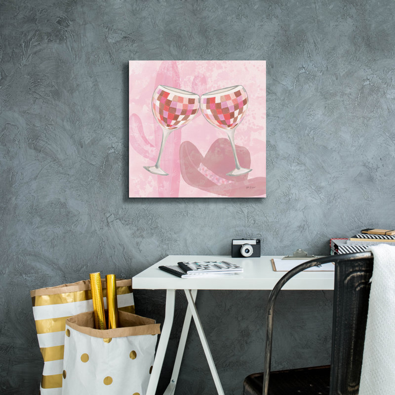 «Disco Cowgirl 3» par Yvette St. Amant, art mural sur toile, H 18 po x l 18 po x P 0,75 po