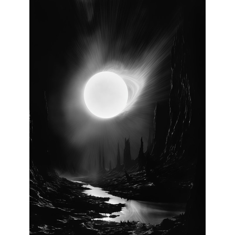Wall Art Print Solar Flares Dramatic Fantasy Landscape Surreal Hades Underworld Artwork Poster