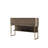 Modern Glam Dresser with Metal Legs, Walnut & Gold Finish, 47.2 x 31.5 x 11.8 inches | 100% Melamine Coated Particle Board, 0.71 inches Thick | Elegant Storage Solution for Bedroom & Living Room Decor-1439315773