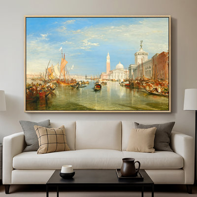 Venise: le Dogana et San Giorgio Maggiera, 1834-J.M.W. Toile tendue avec châssis Turner