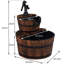 Lorenza Outdoor Wood Weather Resistant Cascade Fountain
