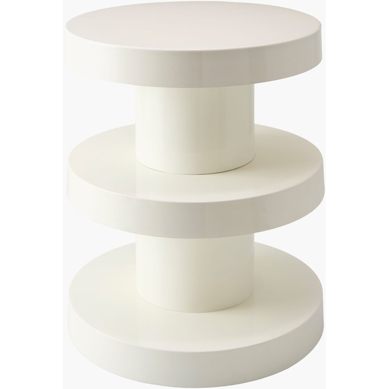 Roth ROTH-002 24"H X 20"W X 20"D End Table, White