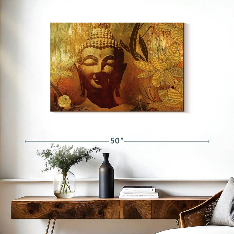 Bouddha floral Leisha, H 24 po x l 36 po