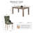 5 Piece Dining Table Set, Farmhouse Rectangular Kitchen Table & 4 Upholstery Chairs, Green-2128078180-2127139347