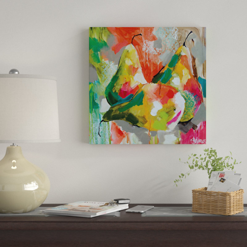Sunlit Pears par Amanda J. Brooks - Impression sur toile tendue sur châssis, H 18 po x l 18 po x P 1,5 po, Toile tendue