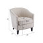 Fauteuil demi-tonneau rembourré à rayures