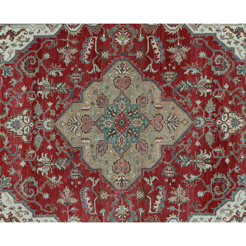 Tapis rouge noué à la main de haute qualité