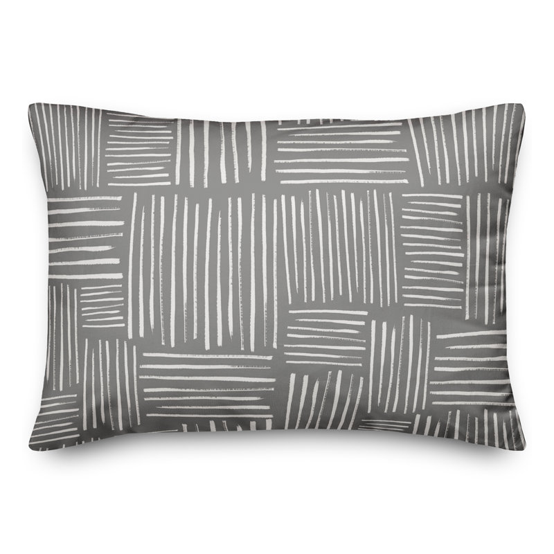  Housse et insert de coussin rectangulaire d'extérieur 19, Gris