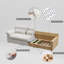Canapé modulaire Boneless Cloud, canapé de salon modulaire, style minimaliste moderne, housse de canapé amovible et lavable, fonction de rangement