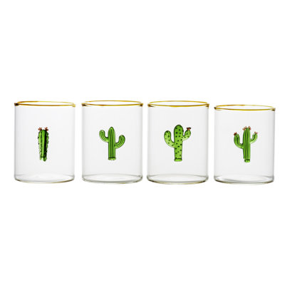 Cactus 8oz. Drinking Glass Set