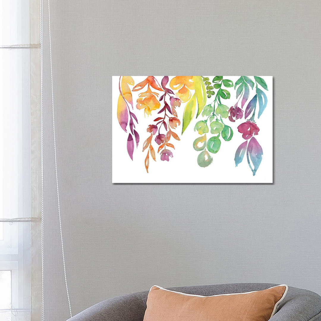 Colorful Loose Florals von Blursbyai - Gallery-Wrapped Canvas Giclée