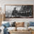 Toile avec cadre flottant brun