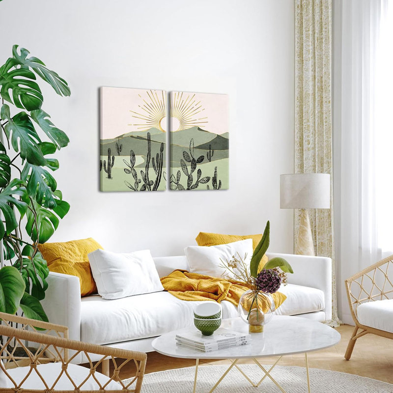 2 Piece Wrapped Canvas Wall Art