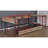 Corner Bed Frame With Bookcase And 2 Underbed Storage Drawers, Modern Bed With LED Light And Charging Station
