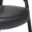Chaise d'invité et de réception avec accoudoirs Regency, vinyle antimicrobien / antibactérien - noir