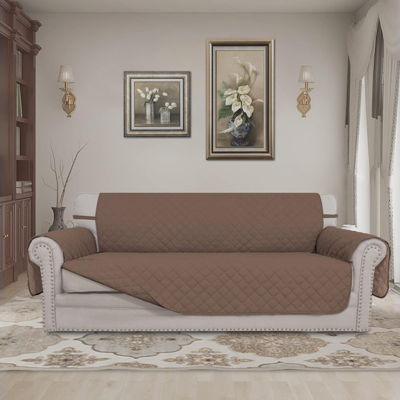 Housse pour canapé réversible, Tissu brun, H 11,54 po x l 16,26 po x P 16,02 po