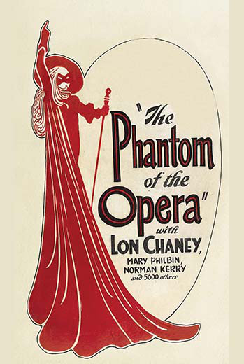 Le fantôme de l’opéra-impression de publicité rétro, H 66 po x l 44 po x P 1,5 po