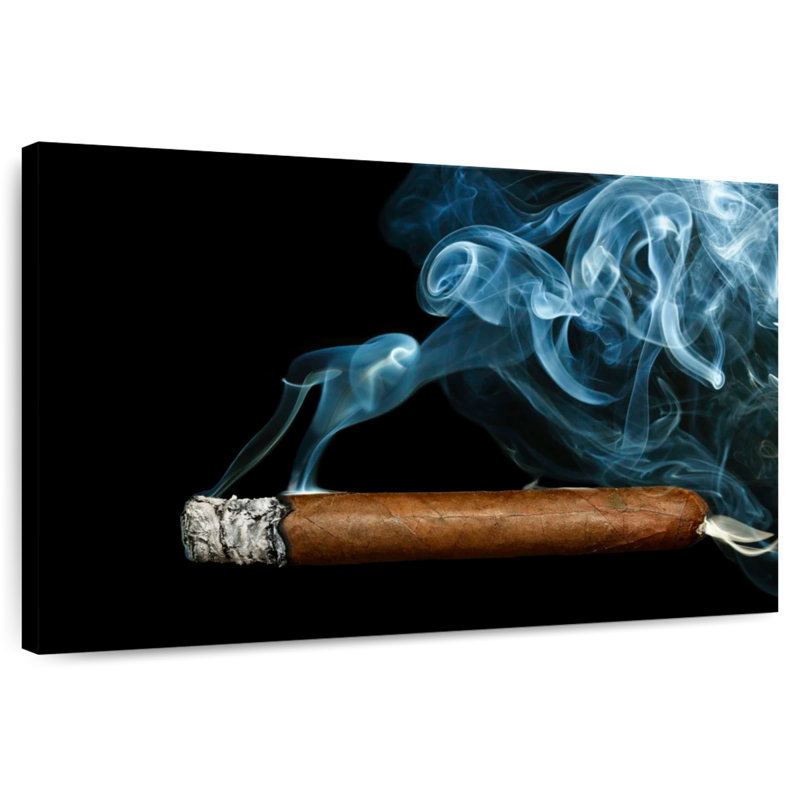 Senne Cigar With Smoke, 16" H x 24" W