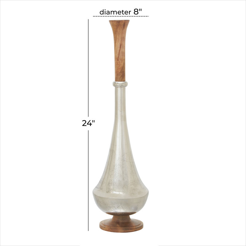 Vase de table, H 28 po x l 7 po x P 7 po