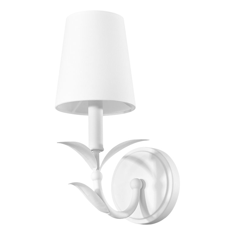 Applique murale 1 lumière blanche texturée 12,25 po Parra, Blanc texturé