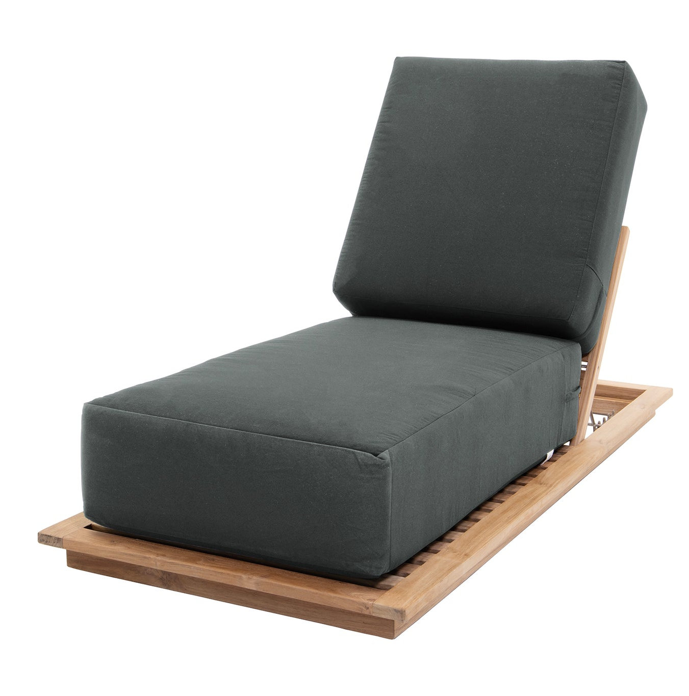 Varenna 27.5'' Outdoor Teak Chaise Lounge, Coal