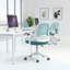Chaise de bureau en filet à dossier moyen avec accoudoirs rabattables, chaise de travail ergonomique pour le bureau personnel-116463721